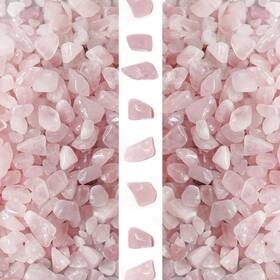 Gemshan 744110428704 2lb Rose Quartz Chips Natural Crushed Crystal Chip Bulk 7mm-9mm Irregula