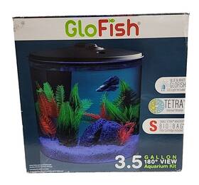 Glofish 046798786139 3.5 Gallon Aquarium Kit With Led Lighting And Tetra Whisper Filter