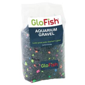 Glofish Aq-29084-10 Aquarium Gravel Fish Tank Black With Fluorescent Accents