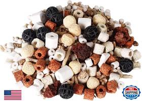 Goldeal B0ch9mr6vy Bio Balls Ceramic Rings Set Aquarium Biological Filter Media Mesh Bag Fi