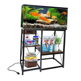 X13.8 Goldshire Cca-1 20-37 Gallon Fish Tank Stand With Power Outlet 30.7 Inch Metal Frame