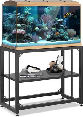 Grehitk B0chy2835s Fish Tank Stand 40 Gallon Aquarium Metal Turtle Adjustabl