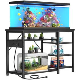 Grleaf Gr0801fts01a 20-40 Gallon Aquarium Stand 1000lb Capacity Built-in Power Outlets 3-tier
