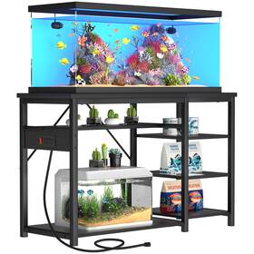 Grleaf Gr250801fts02a 40-50 Gallon Aquarium Stand 900lb Capacity Built-in Power Outlets 3-tier S