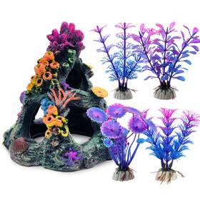 Gsd B09fxr61ds Aquarium Colorful Coral Reef Set Fish Tank Decoration Mountain Ornament