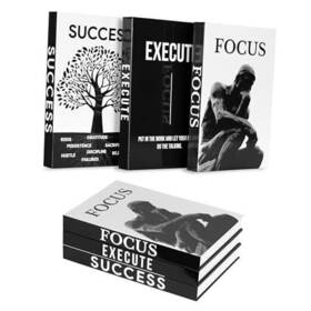 Guangzhou Miyi Printing Co 197644535996 Desk Decor Set Of 3 Decorative Books For Home Office Motivational