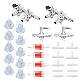 Hamineler 666354111092 2 Pcs 1-way And 2-way Air Flow Control Lever Valve Distributor Splitter