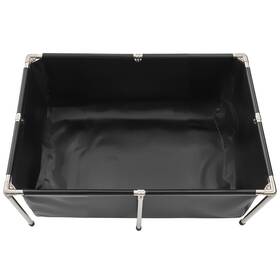 Happybuy B0f8vpbjt9 126.8-gal Black Rectangular Foldable Pvc Koi Fish Pond Above Ground