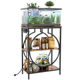 Havenlyyouth Fn-as031yx 10 Gallon Aquarium Stand With Power Outlet 3 Tier Heavy Duty Metal Fish Tank