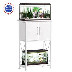 Herture Pg06ygw 5 10 Gallon Fish Tank Stand Metal Double Aquarium With Cabinet
