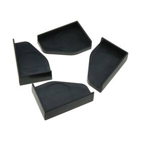 Heyous 30830-ftc-4 4pcs Black Plastic Fish Tank Corner Protector Aquarium Glass Angle Cover For