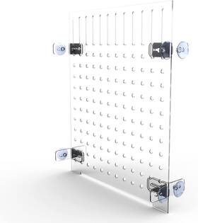 Hingofuni 445016368370 Aquarium Fish Tank Divider Acrylic Isolation Grid Board With Suction Cups Includ