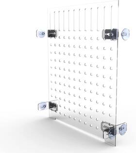 Hingofuni 711181828733 Aquarium Fish Tank Divider Acrylic Isolation Grid Board With Suction Cups Includ