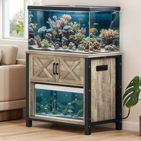 Homnia Beyshdsmr5 50 Gallons Aquarium Stand Fish Tank Cabinet Terrarium Storage With Power Outlets