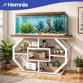 Homnia Beyshxv2nd 55-75 Gallon Fish Tank Cabinet Storage Aquarium And Display Stand With Power Outlets