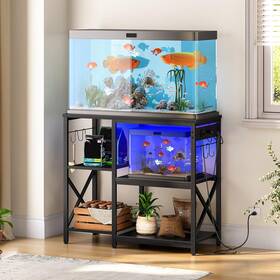 Hoobro Bk80udft01/bf80udft01 20-29-37 Gallon Fish Tank Stand With Power Outlets Aquarium