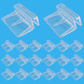 Hordion Zc202504223409 20pcs Aquarium Lid Clip 6mm Clear Acrylic Fish Tank Holder