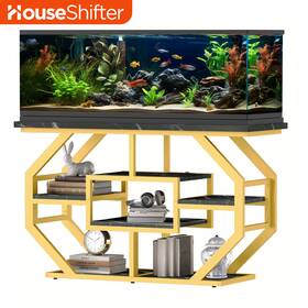 Beyshy16bk House Shifter 55-75 Gal Aquarium Stand Fish Tank Cabinet With Multi-layer-storage For Display