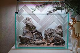 Htown Scape-86 Mountain-inspired Aquarium Aquascape 2.7 Gallons
