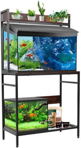 Huyear Usn4-km0357 20-29 Gallon Fish Tank Stand Heavy Duty Metal Frame Aquarium For F