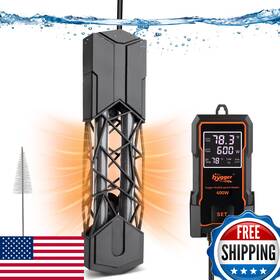 Hygger B0ckr75w7b 400w Submersible Aquarium Heater With Temp Control Lcd Display And Safety