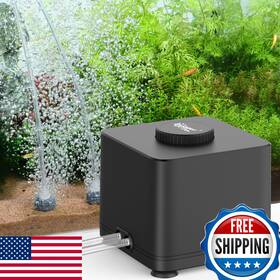 Hygger B0f3wnxvxb Quiet Adjustable Aquarium Air Pump 4w/7w/11w For 120 Gal Fish Tank