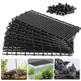 Hygger Co2 B0f9wjfydt 12pcs Aquarium Fish Tank Divider Filter Bottom With Bracket Plastic