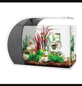 Hygger Hg-977 5 Gallon Arc Shaped Aquarium Kit Light Filter Pump