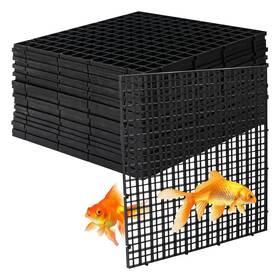 Ihdyppew 729767978833 24 Pcs Black Aquarium Fish Tank Divider 11.8 X Inch Plastic Egg Crate