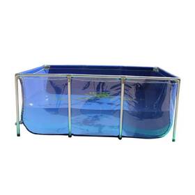Imsfqfwl B0fpxghbsw Koi Pond With Window Canvas Steel Frame Large Aquarium Turtle Fish Farming Tank