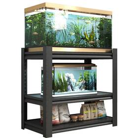 Innvello Wm-06b 40-50 Gallon Aquarium Stand Adjustable 3-tier Metal Fish Tank Black