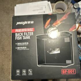 Jingye Bf-001 Back Filter Rectangle Complete Aquarium Setup For All Water Types