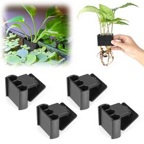 Joqepy B0ddswf5lc 4 Pk Upgraded Aquarium Plant Holder 3-hole Hanging Fish Tank Decor