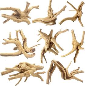 Jorewood Sw-08 Natural Small Spiderwood Driftwood 4 To 8 Inch Pack Of Yellow