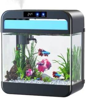Jphyll 744110920482 Fish Tank Aquarium 2.2-gallon Self-cleaning Pump Filter Humidifier 7-color Light