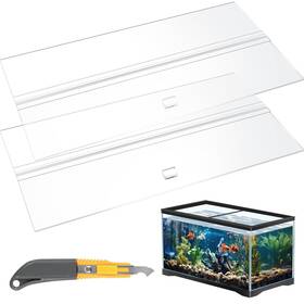 Juexica Juexica-km-2342 Aquarium Lid Acrylic Canopy Two Piece Set Top Cover Fish Tan