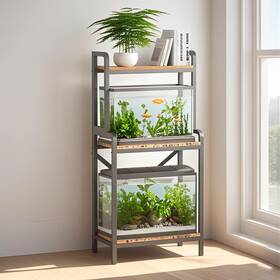 Kakabb 752288963712 5-10 Gallon Fish Tank Stand Upgrade Heavy Duty Aquarium With 3-tier St