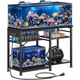 Kalrin Us-has-55 55-75 Gallon Aquarium Stand With 6 Ft Power Strip 5-tier Metal Frame Fish Ta