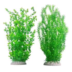 Kathson B0fcfwrytf 2pcs Extra Large 23 Inch Artificial Aquarium Plants Fish Tank Decor Green