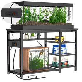 Keelian 768825072991 20-40 Gallon Fish Tank Stand Heavy Duty Aquarium With Power Outlets An