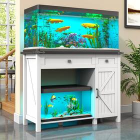 Kepptory 894962731524 40 Gallon Fish Tank Stand With Power Outlets Farmhouse Decorative Aquarium S