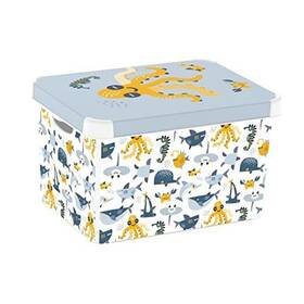 255907 Keter Uk Ltd Stockholm Deco Storage Box 22 Litres - Ocean White