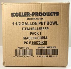 Koller Products Bl15rffp 1.5 Gallon Pet Fish Bowl Crystal Clear