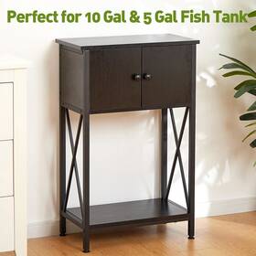 Laqual Laq-02 10 Gallon Fish Tank Stand With Cabinet Double Aquarium For And 5