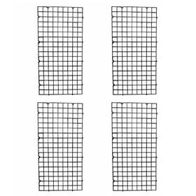 Lasenersm 723849057577 4-piece Fish Tank Divider Aquarium Grid Tray Black Plastic Modern 5
