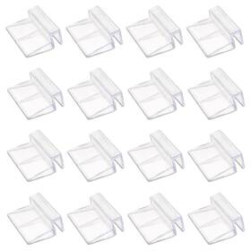 Leefone 764595506827 16 Pcs 6mm Acrylic Aquarium Cover Clip Clear Fish Tank Glass Supp