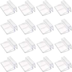 Leefone Lf00059 16 Pcs 6mm Acrylic Aquarium Cover Clip Clear Fish Tank Glass