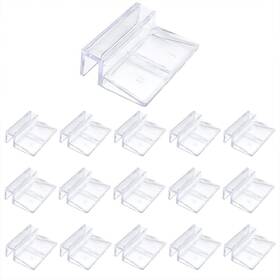 Leefone Lf00092 16 Pcs 8mm Acrylic Aquarium Cover Clip Clear Fish Tank Glass