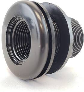 Lifegard Aquatics 445020071006 Double Threaded Bulkhead Kit For Fish Aquariums - 1 Inch