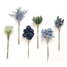 Lings Moment Levcb-navblk-7 Artificial Greenery Stems Box Set 59pcs With 8 Kinds Of Faux G